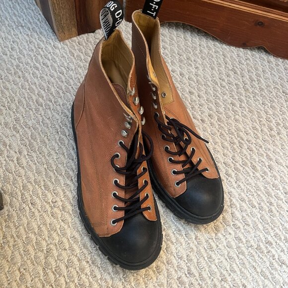 John Fluevog Sreda Lace-Up Hiker Boots - Brown/Black - Mens 11 (Fits like 10.5) - Picture 4 of 7